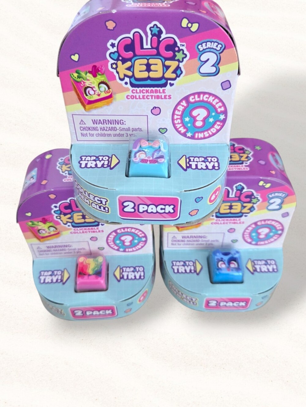 Clickeez Series 2 Mystery 3-Pack [6 Clickable Collectibles!]